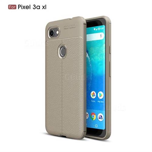 Luxury Auto Focus Litchi Texture Silicone TPU Back Cover for Google Pixel 3A XL - Gray
