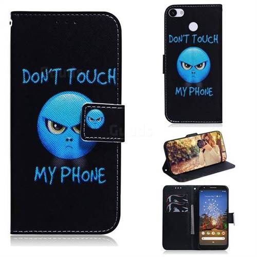 Not Touch My Phone PU Leather Wallet Case for Google Pixel 3A XL
