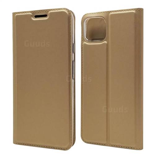 Ultra Slim Card Magnetic Automatic Suction Leather Wallet Case for Google Pixel 4 - Champagne