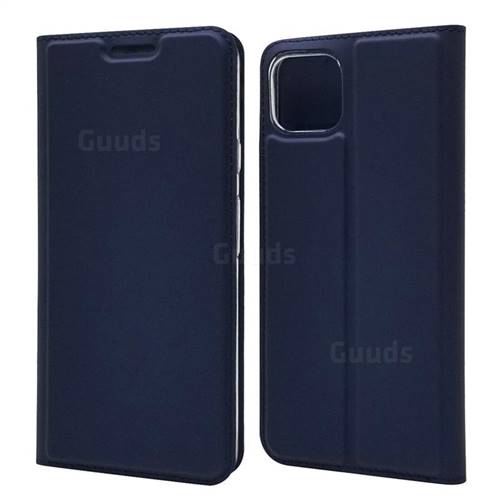 Ultra Slim Card Magnetic Automatic Suction Leather Wallet Case for Google Pixel 4 - Royal Blue