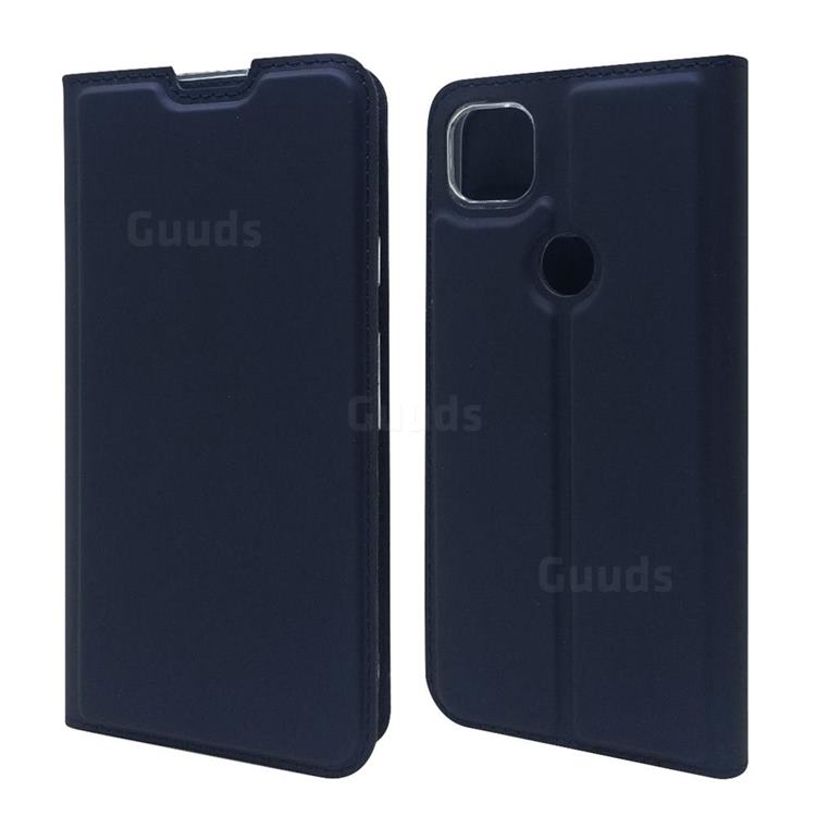 Ultra Slim Card Magnetic Automatic Suction Leather Wallet Case for Google Pixel 4a - Royal Blue