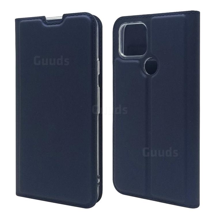 Ultra Slim Card Magnetic Automatic Suction Leather Wallet Case for Google Pixel 5 - Royal Blue