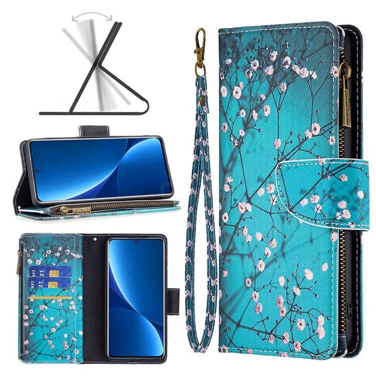 Blue Plum Binfen Color BF03 Retro Zipper Leather Wallet Phone Case for Google Pixel 7
