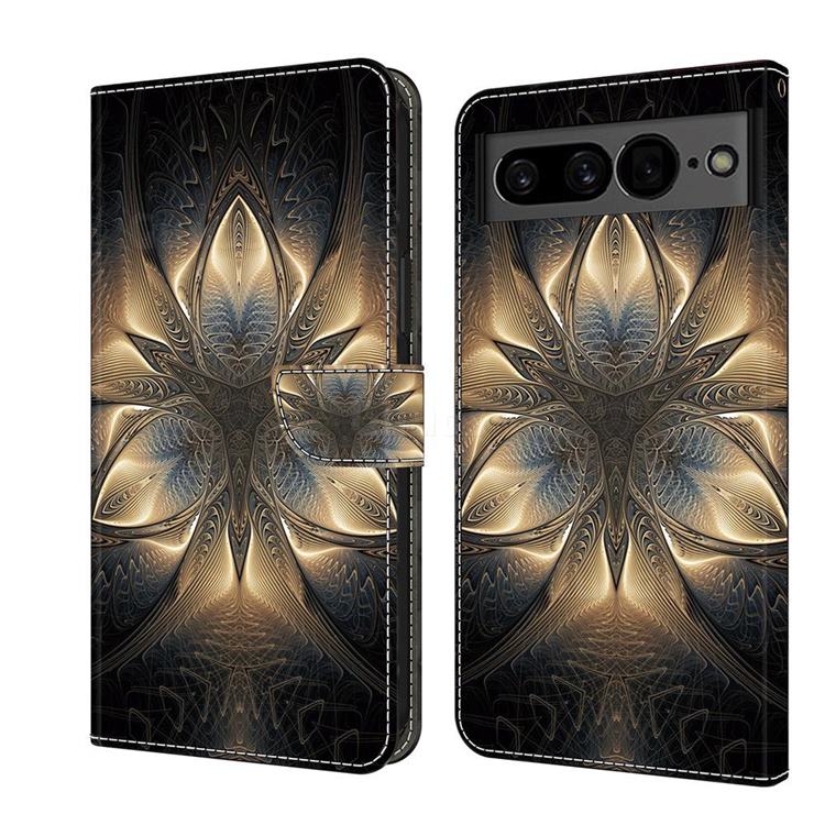 Resplendent Mandala Crystal PU Leather Protective Wallet Case Cover for Google Pixel 7