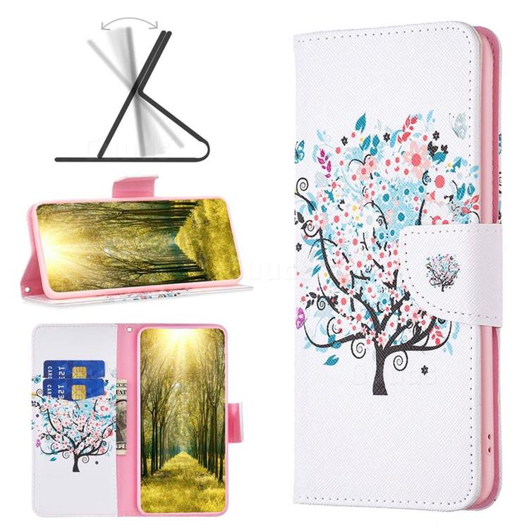 Colorful Tree Leather Wallet Case for Google Pixel 7 Pro