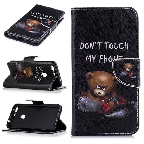 Chainsaw Bear Leather Wallet Case for Google Pixel XL