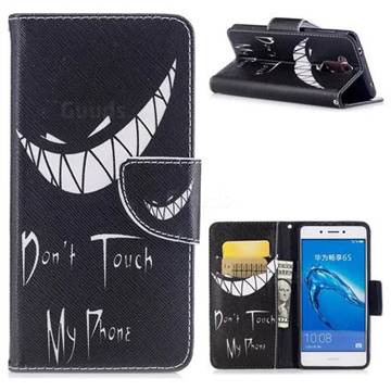 Crooked Grin Leather Wallet Case for Huawei Enjoy 6s Honor 6C Nova Smart