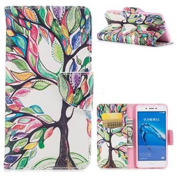 The Tree of Life Leather Wallet Case for Huawei Enjoy 6s Honor 6C Nova Smart