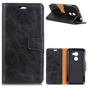 MURREN Luxury Crazy Horse PU Leather Wallet Phone Case for Huawei Enjoy 6s Honor 6C Nova Smart - Black