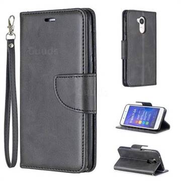 Classic Sheepskin PU Leather Phone Wallet Case for Huawei Enjoy 6s Honor 6C Nova Smart - Black