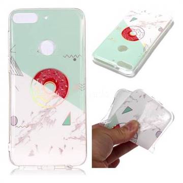 Donuts Marble Pattern Bright Color Laser Soft TPU Case for HTC Desire 12+ Plus (6.0 inch)
