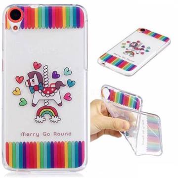 Heart Carousel Super Clear Soft TPU Back Cover for HTC Desire 820 D820