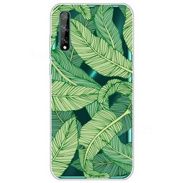 Banana Green Leaves Super Clear Soft TPU Back Cover for Huawei Enjoy 10s
