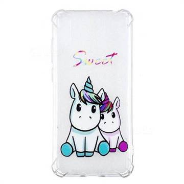 Sweet Unicorn Anti-fall Clear Varnish Soft TPU Back Cover for Huawei Enjoy 9