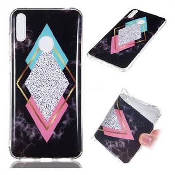 Black Diamond Soft TPU Marble Pattern Phone Case for Huawei Enjoy 9