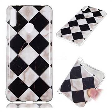 Black and White Matching Soft TPU Marble Pattern Phone Case for Huawei Enjoy 9