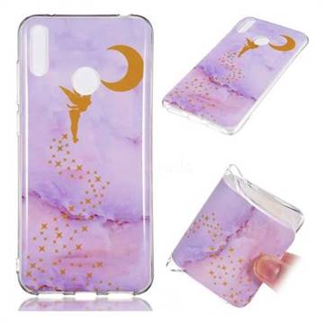 Elf Purple Soft TPU Marble Pattern Phone Case for Huawei Enjoy 9