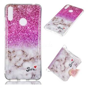 Love Smoke Purple Soft TPU Marble Pattern Phone Case for Huawei Enjoy 9