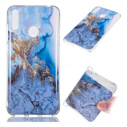 Sea Blue Soft TPU Marble Pattern Case for Huawei Enjoy 9