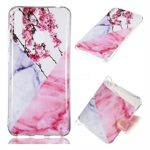 Pink Plum Soft TPU Marble Pattern Case for Huawei Enjoy 9