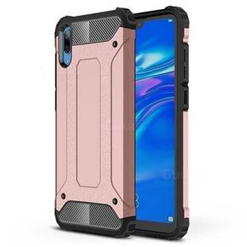 King Kong Armor Premium Shockproof Dual Layer Rugged Hard Cover for Huawei Enjoy 9 - Rose Gold