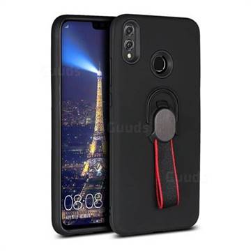 Raytheon Multi-function Ribbon Stand Back Cover for Huawei Enjoy 9 - Black