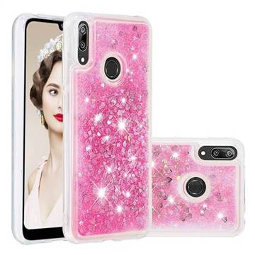 Dynamic Liquid Glitter Quicksand Sequins TPU Phone Case for Huawei Enjoy 9 - Rose