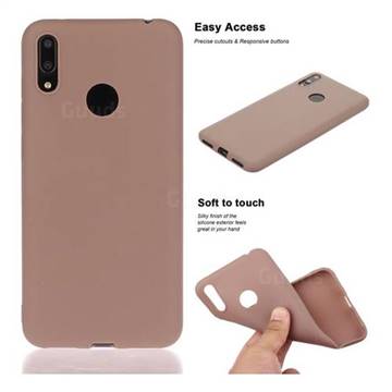 Soft Matte Silicone Phone Cover for Huawei Enjoy 9 - Khaki