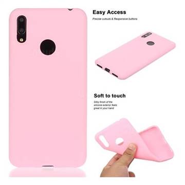 Soft Matte Silicone Phone Cover for Huawei Enjoy 9 - Rose Red