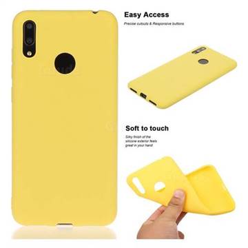Soft Matte Silicone Phone Cover for Huawei Enjoy 9 - Yellow
