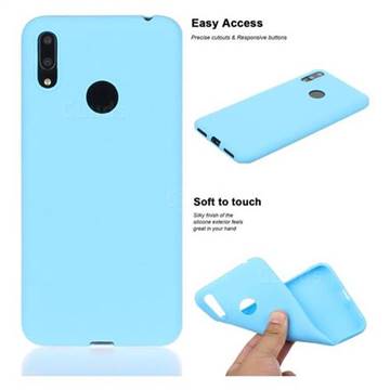 Soft Matte Silicone Phone Cover for Huawei Enjoy 9 - Sky Blue