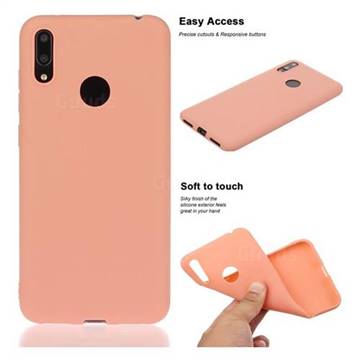 Soft Matte Silicone Phone Cover for Huawei Enjoy 9 - Coral Orange