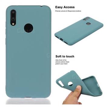 Soft Matte Silicone Phone Cover for Huawei Enjoy 9 - Lake Blue