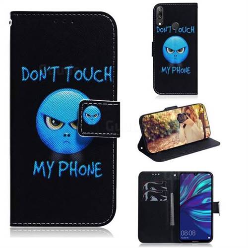 Not Touch My Phone PU Leather Wallet Case for Huawei Enjoy 9
