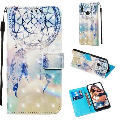 Fantasy Campanula 3D Painted Leather Wallet Case for Huawei Enjoy 9