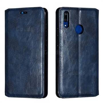 Retro Slim Magnetic Crazy Horse PU Leather Wallet Case for Huawei Enjoy 9 - Blue