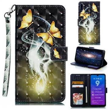 Dream Butterfly 3D Painted Leather Phone Wallet Case for Huawei Enjoy 9