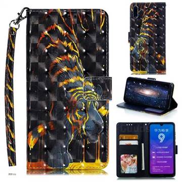 Tiger Totem 3D Painted Leather Phone Wallet Case for Huawei Enjoy 9