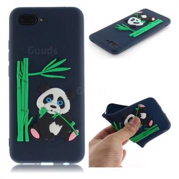 Panda Eating Bamboo Soft 3D Silicone Case for Huawei Honor 10 - Dark Blue