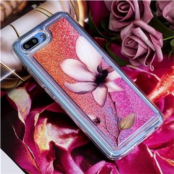 Lotus Glassy Glitter Quicksand Dynamic Liquid Soft Phone Case for Huawei Honor 10