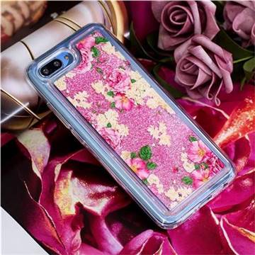 Rose Flower Glassy Glitter Quicksand Dynamic Liquid Soft Phone Case for Huawei Honor 10