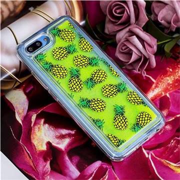 Pineapple Glassy Glitter Quicksand Dynamic Liquid Soft Phone Case for Huawei Honor 10