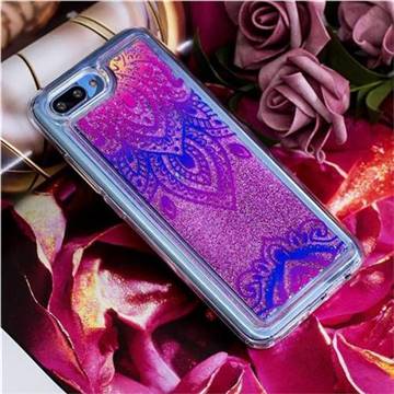 Blue and White Glassy Glitter Quicksand Dynamic Liquid Soft Phone Case for Huawei Honor 10