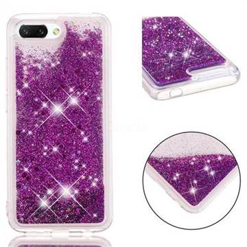 Dynamic Liquid Glitter Quicksand Sequins TPU Phone Case for Huawei Honor 10 - Purple