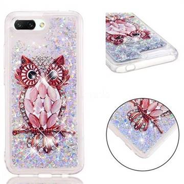 Seashell Owl Dynamic Liquid Glitter Quicksand Soft TPU Case for Huawei Honor 10