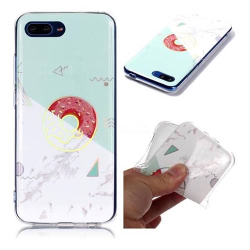 Donuts Marble Pattern Bright Color Laser Soft TPU Case for Huawei Honor 10