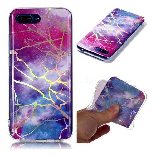 Dream Sky Marble Pattern Bright Color Laser Soft TPU Case for Huawei Honor 10