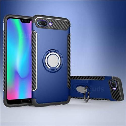 Armor Anti Drop Carbon PC + Silicon Invisible Ring Holder Phone Case for Huawei Honor 10 - Sapphire