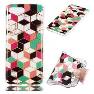 Three-dimensional Square Soft TPU Marble Pattern Phone Case for Huawei Honor 10
