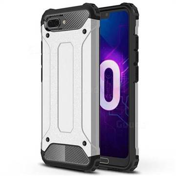 King Kong Armor Premium Shockproof Dual Layer Rugged Hard Cover for Huawei Honor 10 - Technology Silver